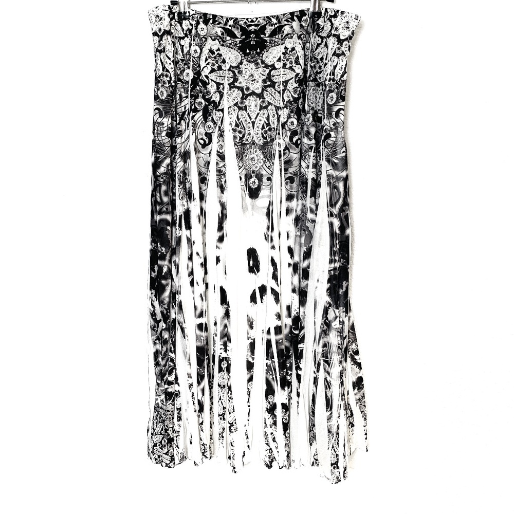 One World Skirt XL Black White Fairy Artsy Boho Flouncy Forest Earthy Boho - Picture 1 of 13